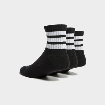 3-Stripes Cushioned Sportswear Mid Socks (3 Pack) Image 2 - LUZACTIVE - AUSTRALIA