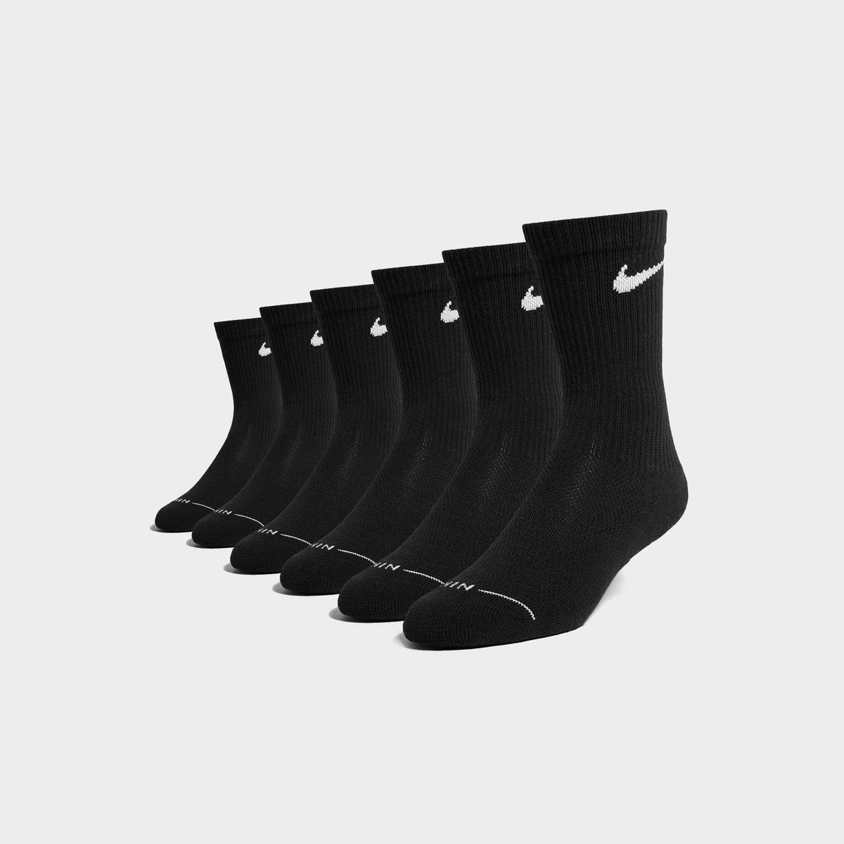 Elevated Swoosh Crew Socks (6 Pack) Image 1 - LUZACTIVE - AUSTRALIA