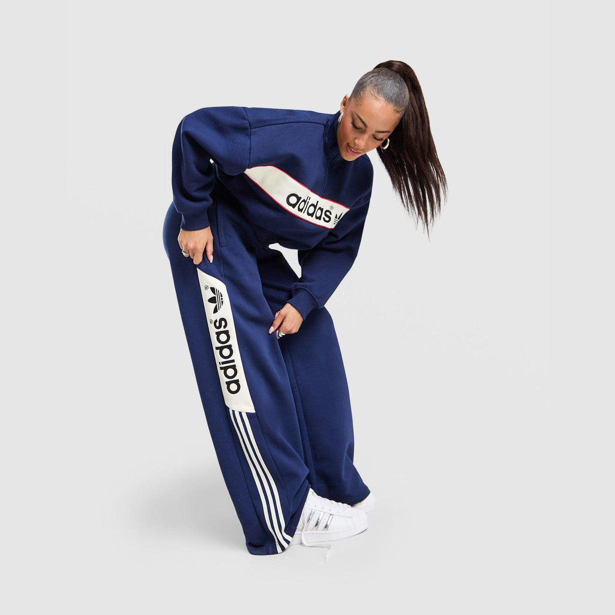 AdiSignature NY Wide Leg Track Pants Image 1 - LUZACTIVE - AUSTRALIA