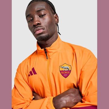 AS Roma Anthem Jacket Image 2 - LUZACTIVE - AUSTRALIA