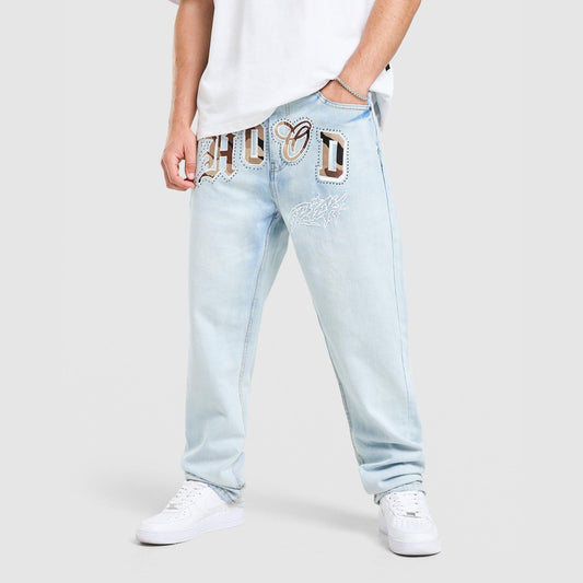 Camo Iron Denim Jeans Image 1 - LUZACTIVE - AUSTRALIA