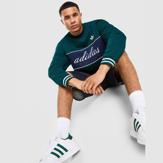Colour Block Crew Sweatshirt Image 1 - LUZACTIVE - AUSTRALIA