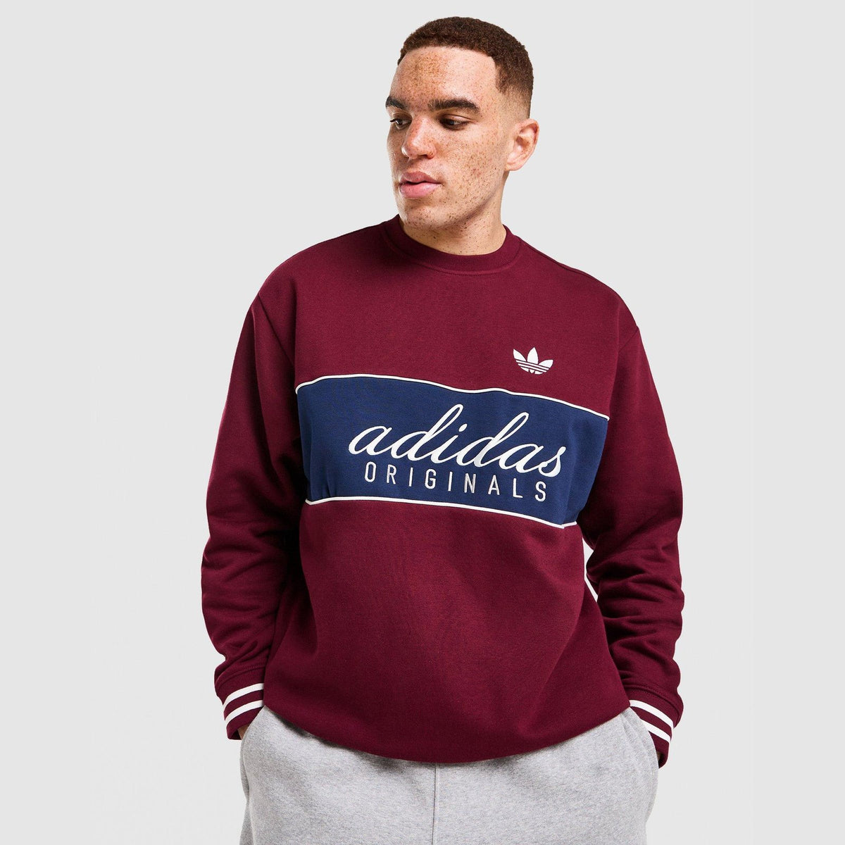 Colour Block Crew Sweatshirt Image 1 - LUZACTIVE - AUSTRALIA