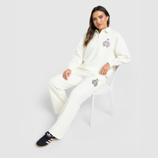 Emblem Wide Leg Joggers Image 1 - LUZACTIVE - AUSTRALIA