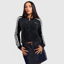 Fluffy Knit 3-Stripes Cardigan Image 1 - LUZACTIVE - AUSTRALIA