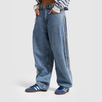 High Rise Barrel Leg Denim Jeans Image 2 - LUZACTIVE - AUSTRALIA