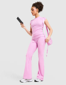 Chill Ribbed Flare Leggings Image 1 - LUZACTIVE - AUSTRALIA