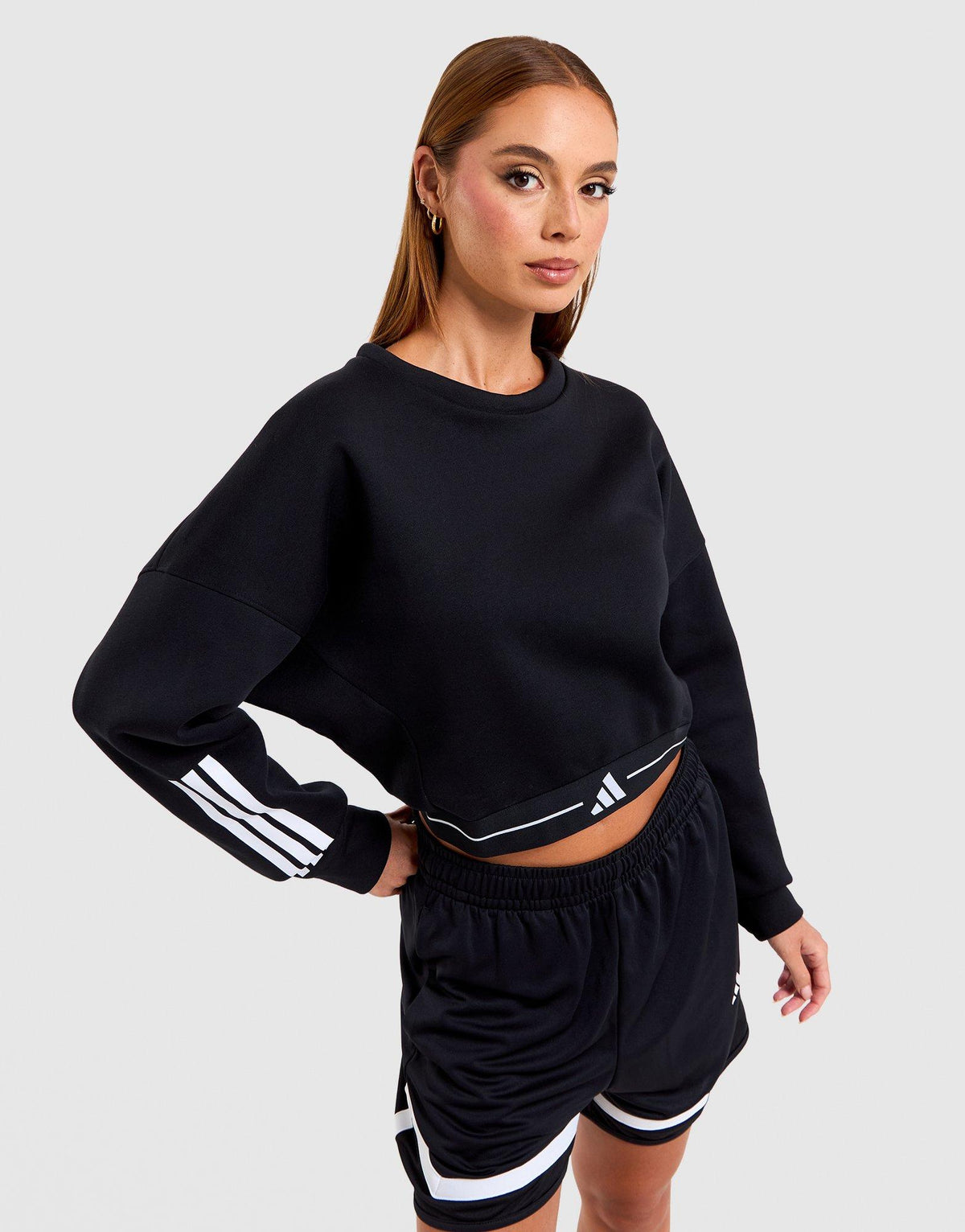Hyperglam Crop Sweatshirt Image 1 - LUZACTIVE - AUSTRALIA