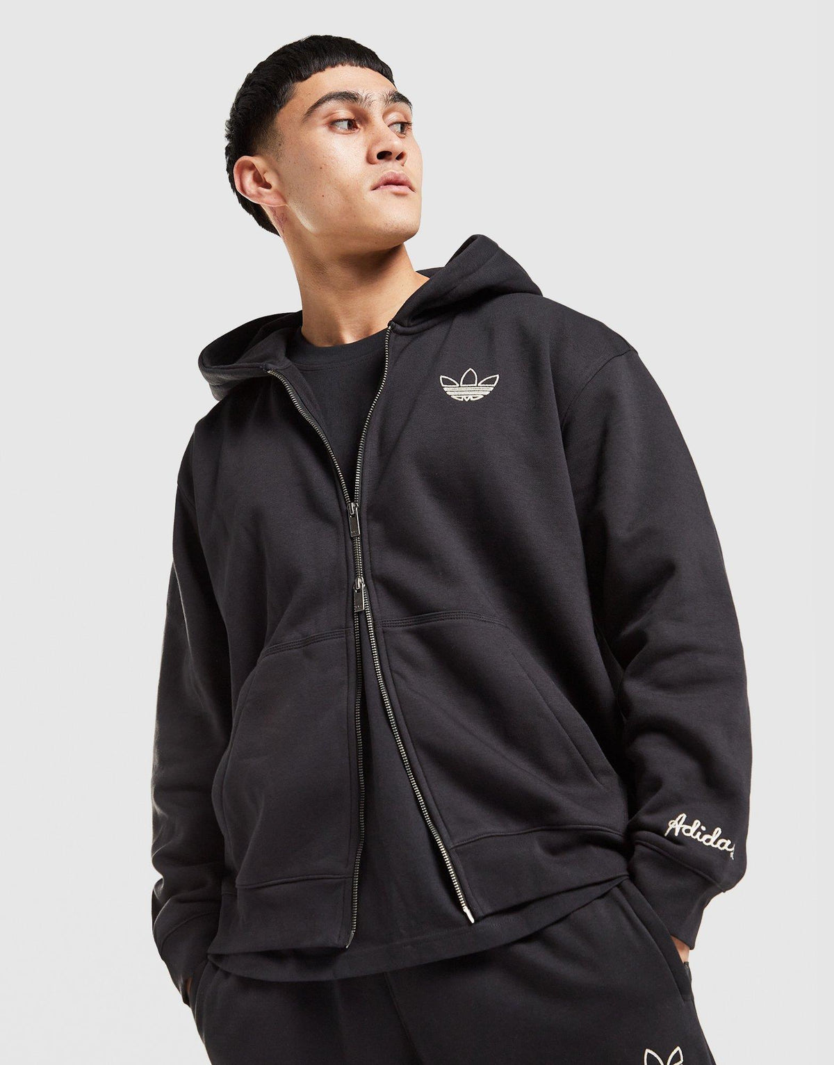 Chain Stitch Full-Zip Hoodie Image 1 - LUZACTIVE - AUSTRALIA