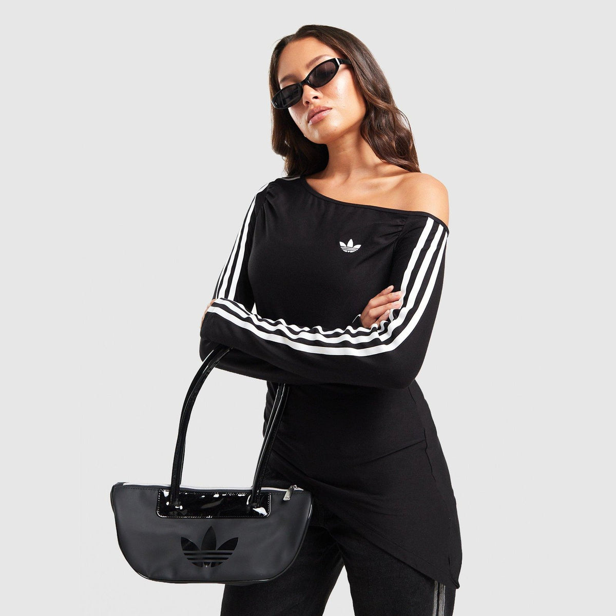 Long Sleeve Asymmetric One Shoulder Top Image 1 - LUZACTIVE - AUSTRALIA