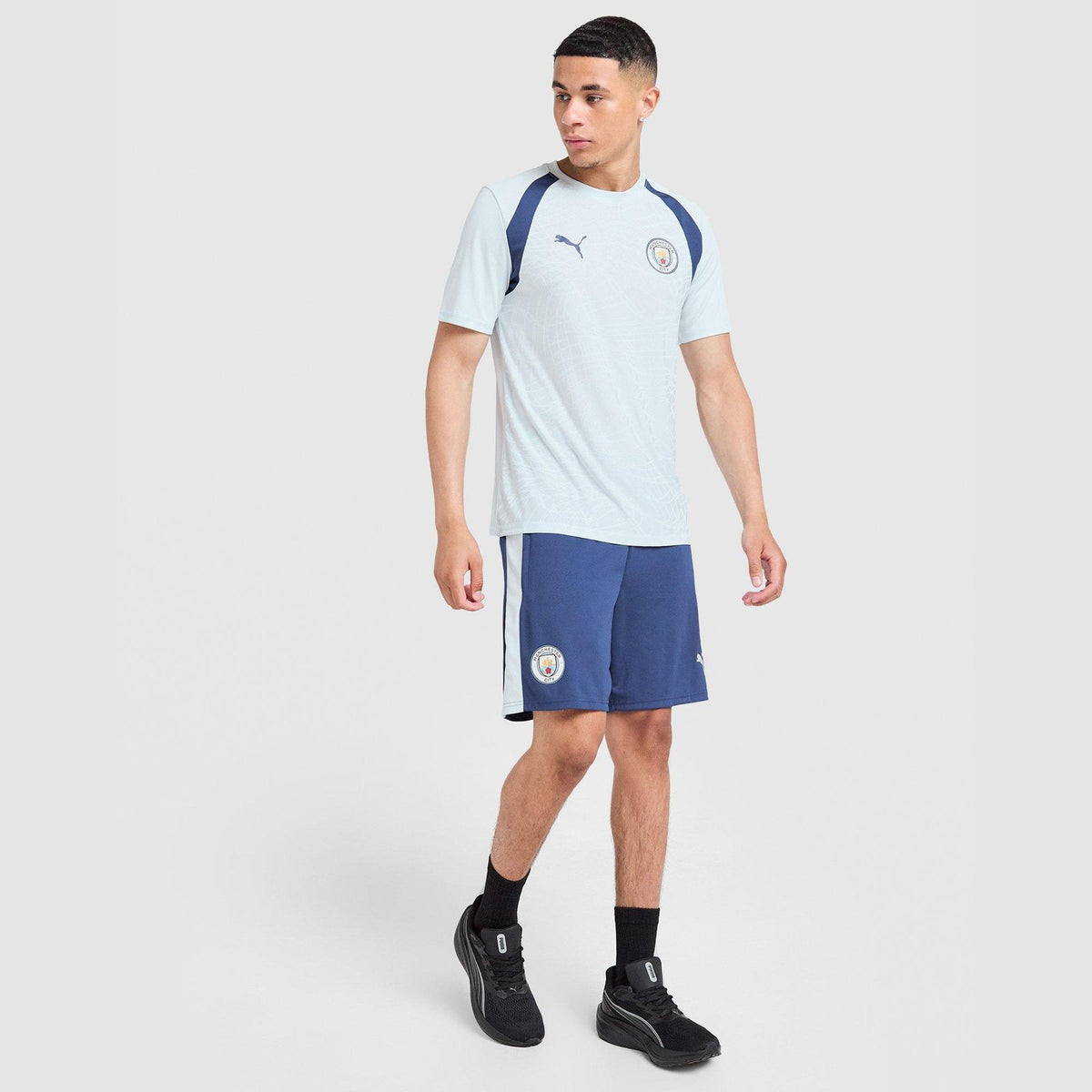 Manchester City FC Training Shorts Image 1 - LUZACTIVE - AUSTRALIA