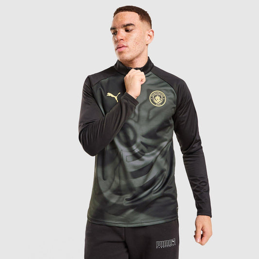 Manchester City FC Warm Up 1/4 Zip Top Image 1 - LUZACTIVE - AUSTRALIA