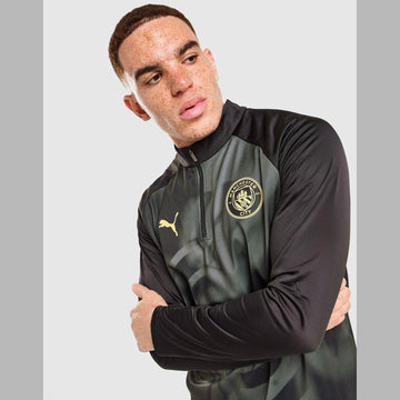 Manchester City FC Warm Up 1/4 Zip Top Image 2 - LUZACTIVE - AUSTRALIA