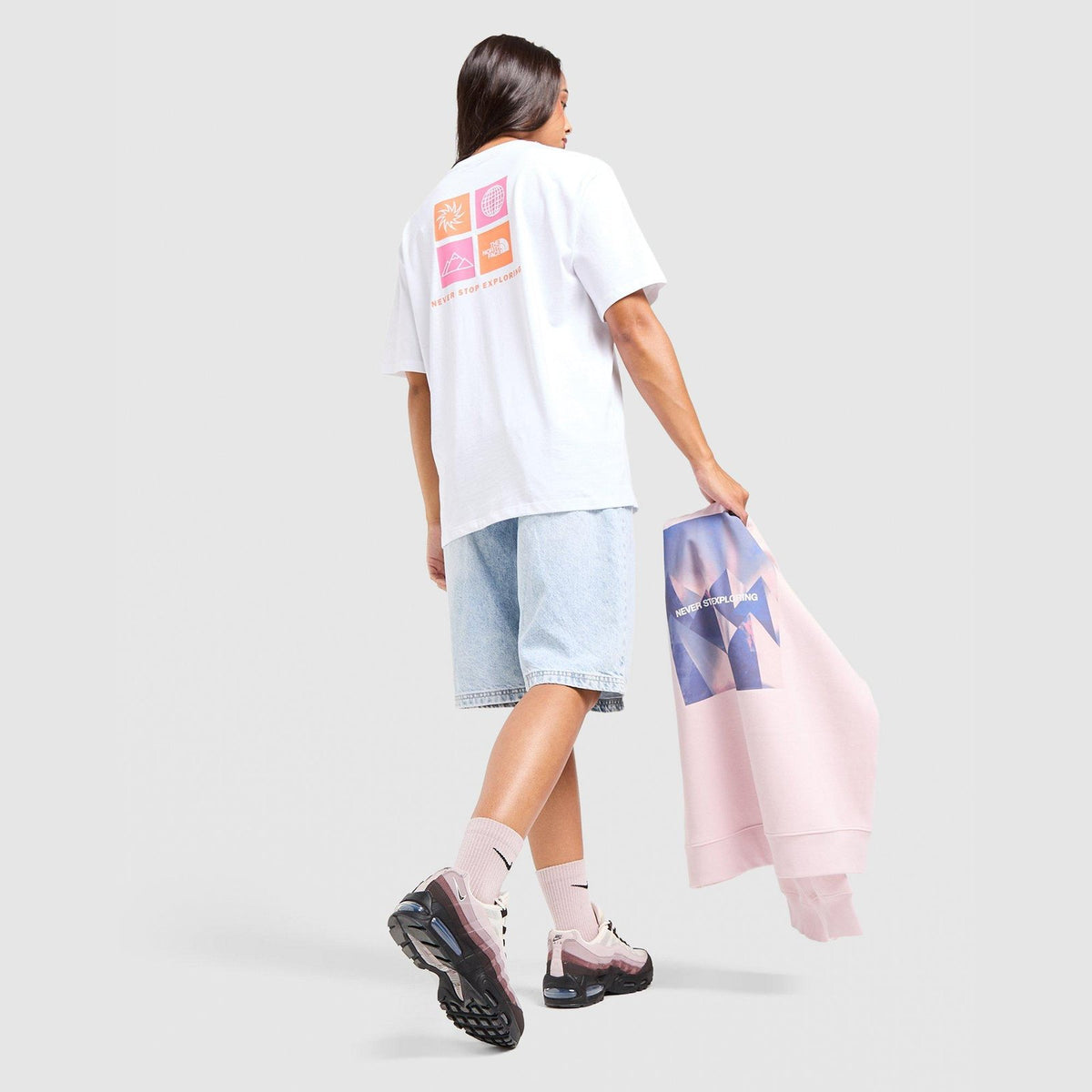 Multi Box Logo Boyfriend T-Shirt Image 1 - LUZACTIVE - AUSTRALIA