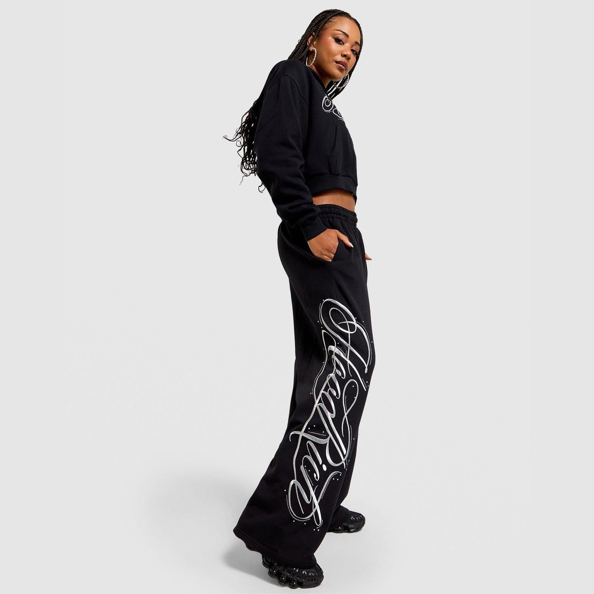 Solace Oversized Track Pants Image 1 - LUZACTIVE - AUSTRALIA