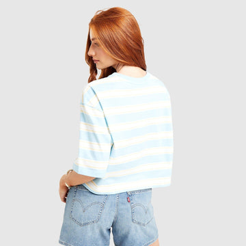 Stripe Crop T-Shirt Image 2 - LUZACTIVE - AUSTRALIA
