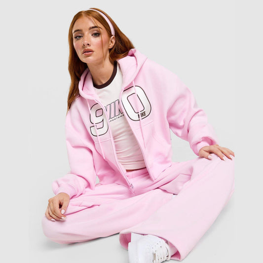 Studio 90 Oversized Crop Full Zip Hoodie Image 1 - LUZACTIVE - AUSTRALIA