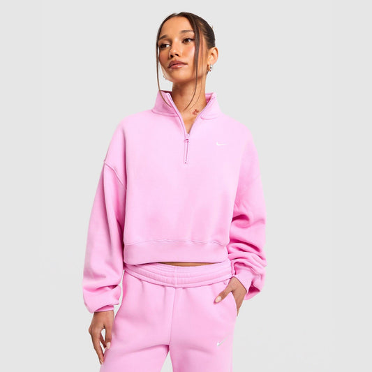 Studio Fleece Medium Weight 1/4-Zip Cropped Top Image 1 - LUZACTIVE - AUSTRALIA