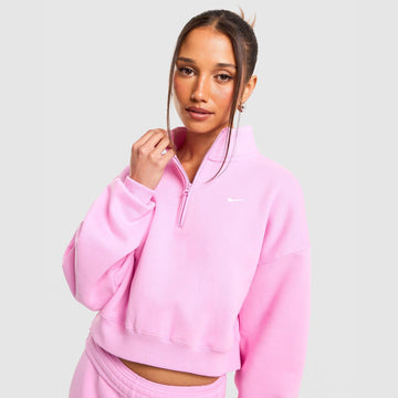 Studio Fleece Medium Weight 1/4-Zip Cropped Top Image 2 - LUZACTIVE - AUSTRALIA