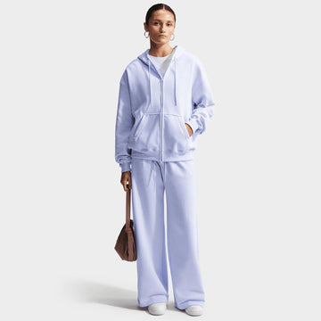 Studio Fleece Oversized Full-Zip Hoodie Image 2 - LUZACTIVE - AUSTRALIA