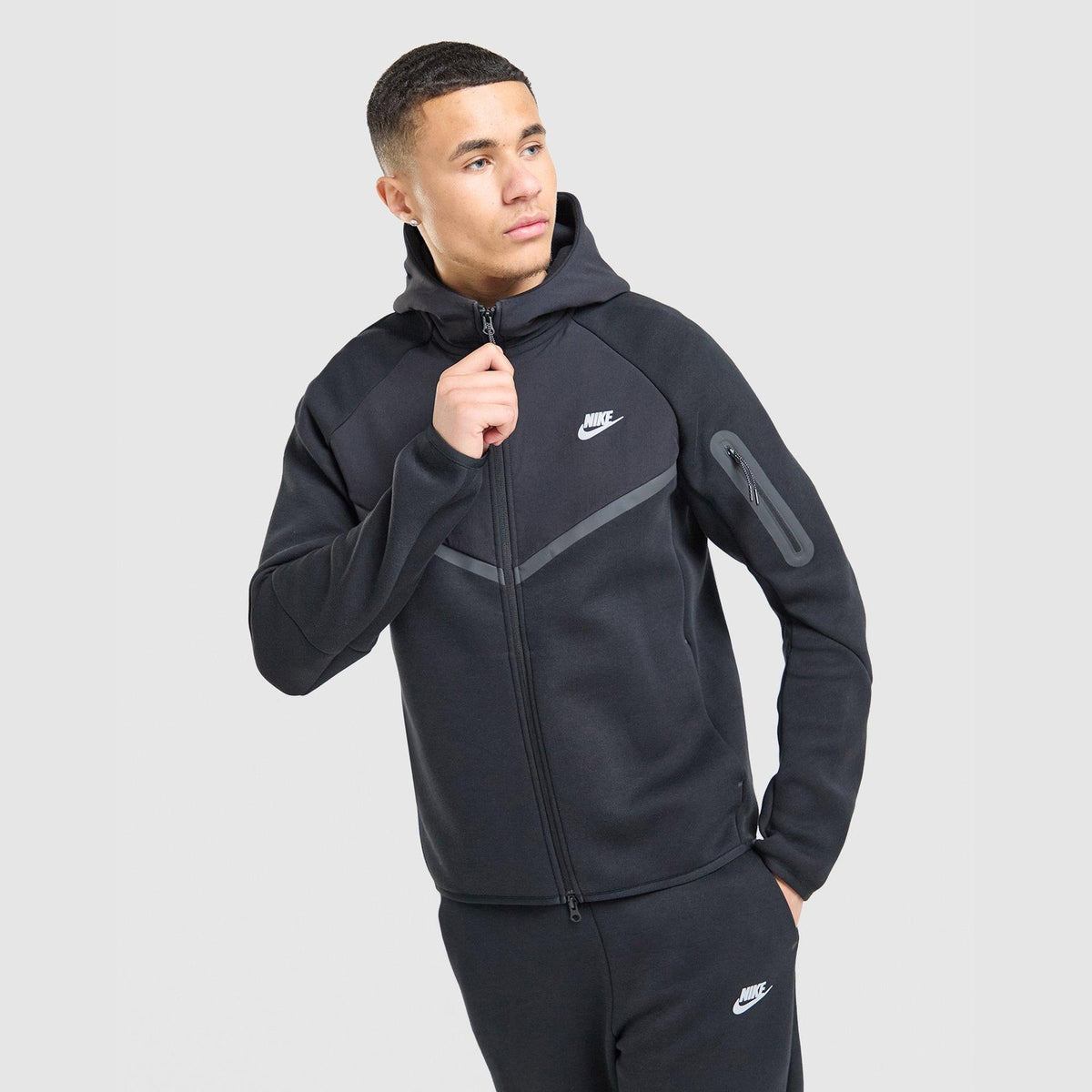 Tech Mix Full Zip Hoodie Image 1 - LUZACTIVE - AUSTRALIA