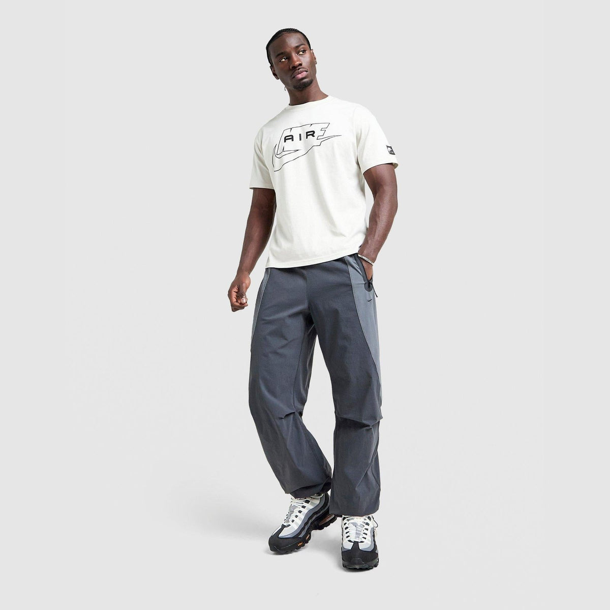 Tech Pro Oversized Woven Track Pants Image 1 - LUZACTIVE - AUSTRALIA