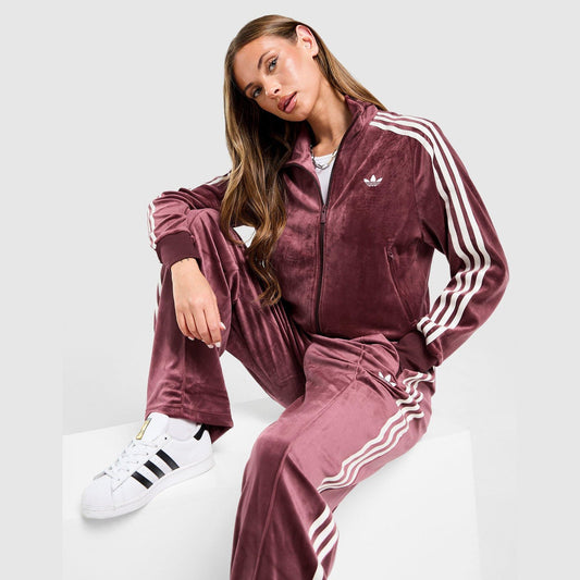 Velour 3-Stripes Track Top Image 1 - LUZACTIVE - AUSTRALIA
