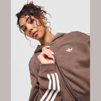 3-Stripes Cropped Full Zip Hoodie Image 4 - LUZACTIVE - AUSTRALIA