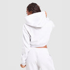 3-Stripes Cropped Full Zip Hoodie Image 5 - LUZACTIVE - AUSTRALIA