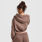3-Stripes Cropped Full Zip Hoodie Image 5 - LUZACTIVE - AUSTRALIA