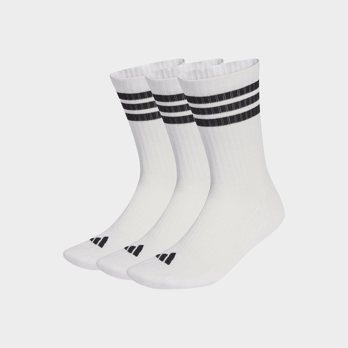 3-Stripes Cushioned Crew Socks (3 Pack) Image 1 - LUZACTIVE - AUSTRALIA