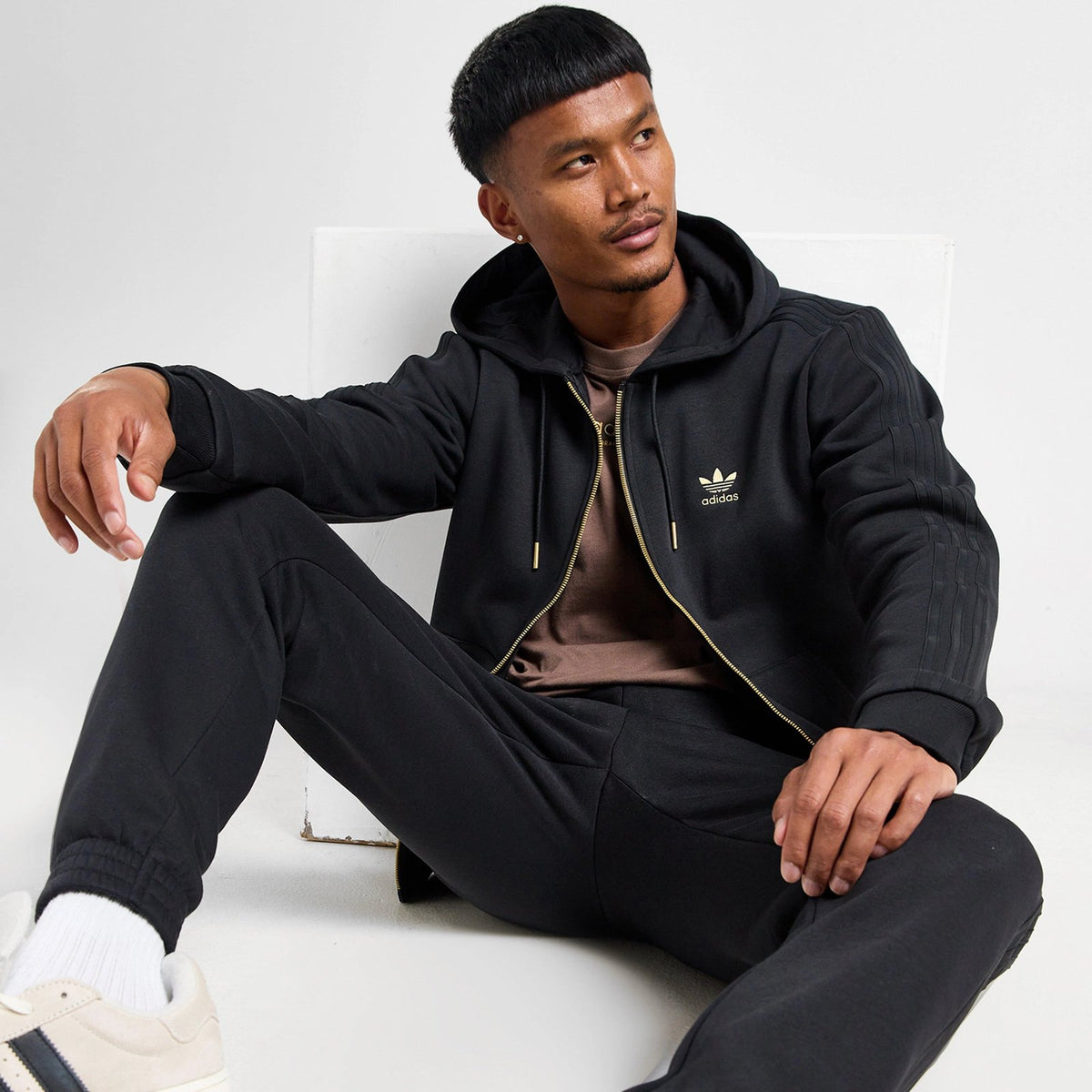 3-Stripes Full-Zip Hoodie Image 1 - LUZACTIVE - AUSTRALIA