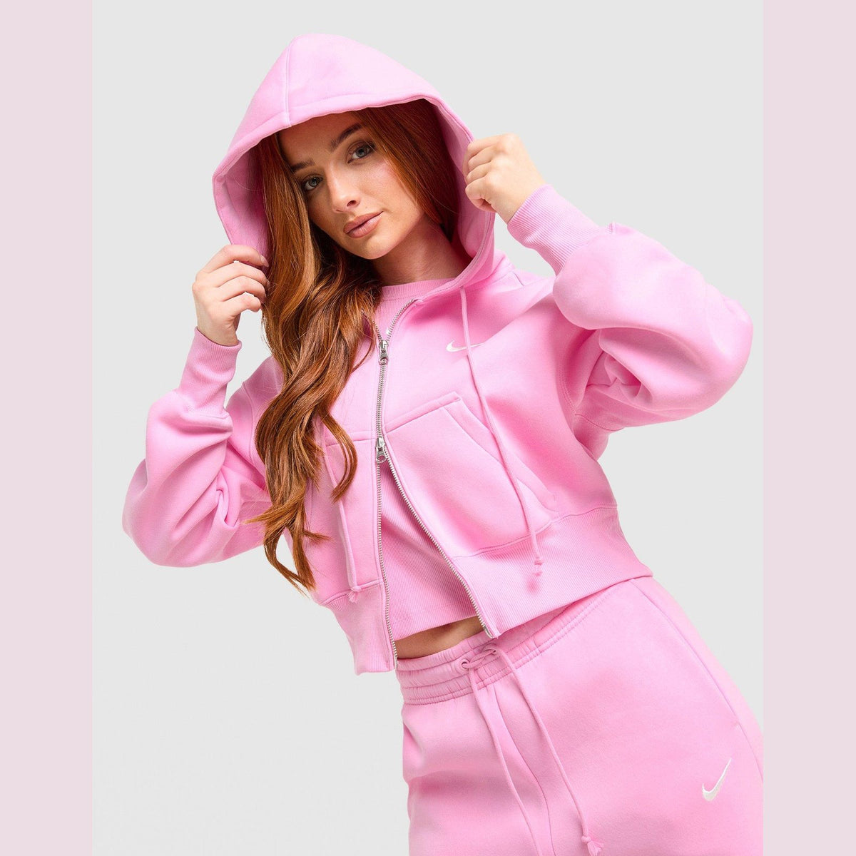 Full-Zip Crop Hoodie Image 1 - LUZACTIVE - AUSTRALIA