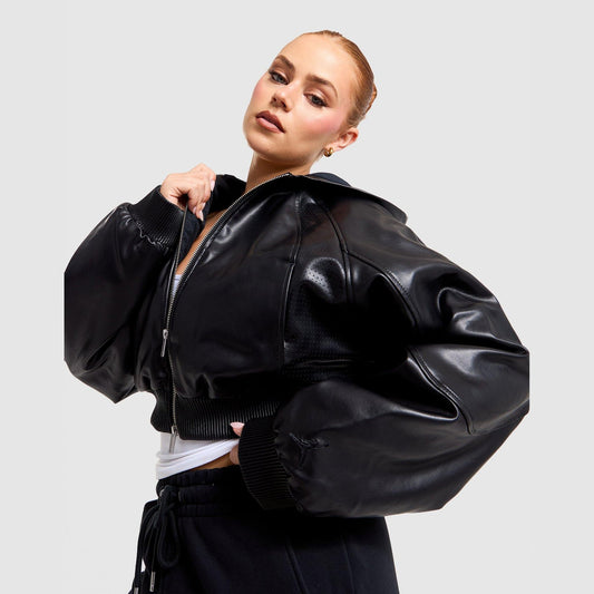 Flight Faux Leather Jacket Image 1 - LUZACTIVE - AUSTRALIA