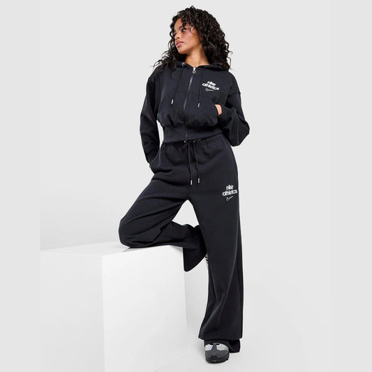 Swoosh Wide Leg Track Pants Image 1 - LUZACTIVE - AUSTRALIA
