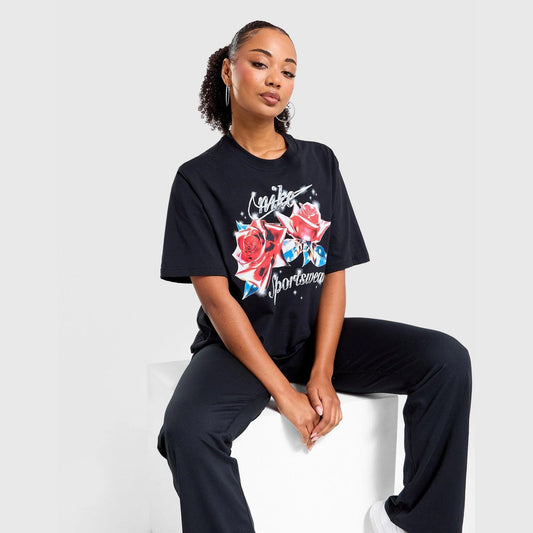 Rose Oversized T-Shirt Image 1 - LUZACTIVE - AUSTRALIA