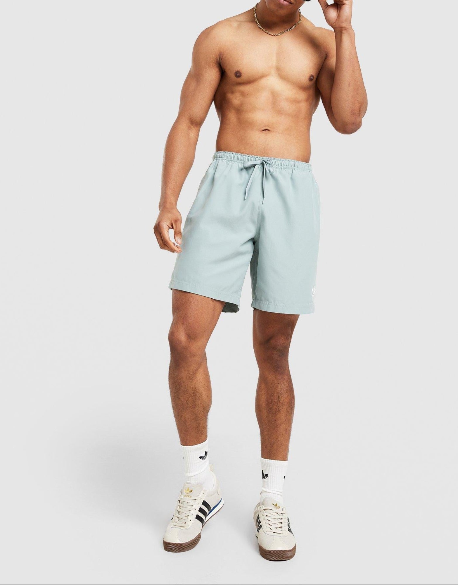 adidas Originals 3-Stripes 8" Swim Shorts image