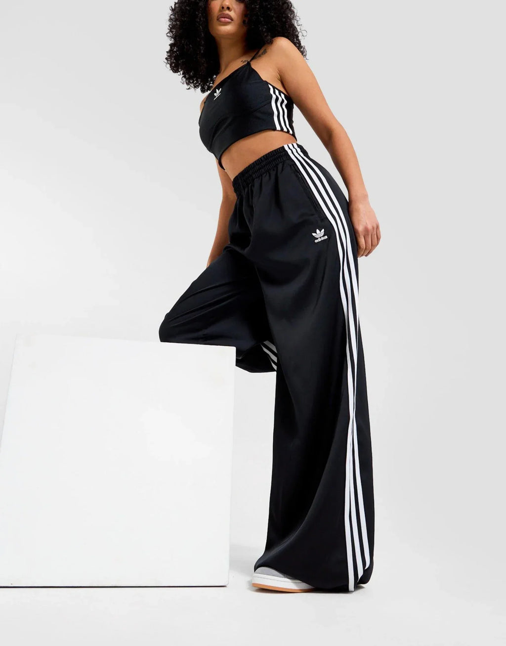 adidas Originals Adicolor Satin Wide Leg Track Pants image