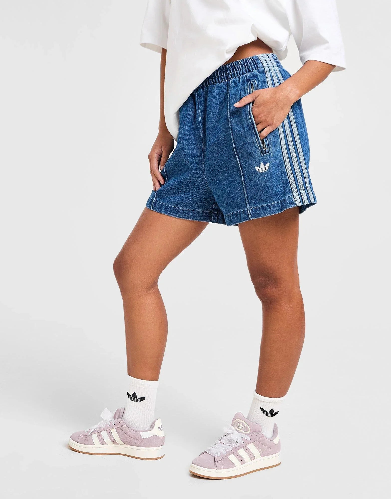adidas Originals Denim Firebird Shorts image