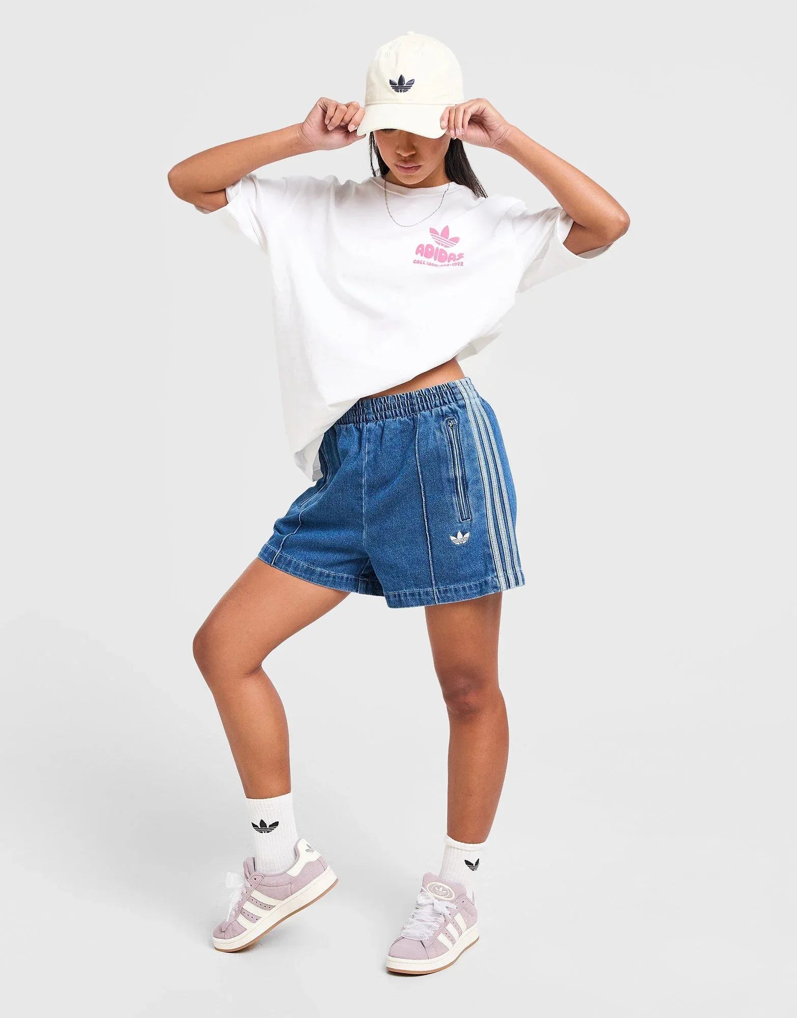 adidas Originals Denim Firebird Shorts image