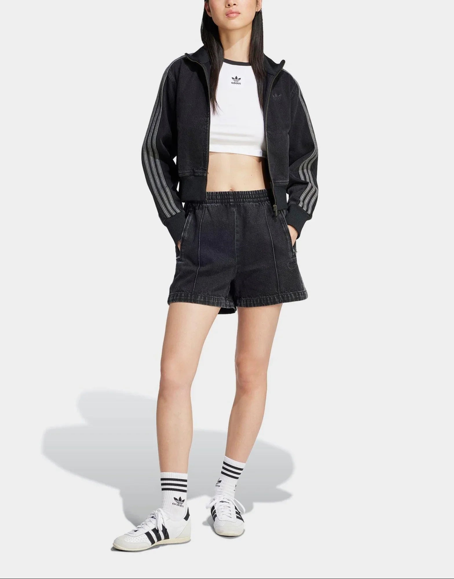 adidas Originals Denim Firebird Shorts image