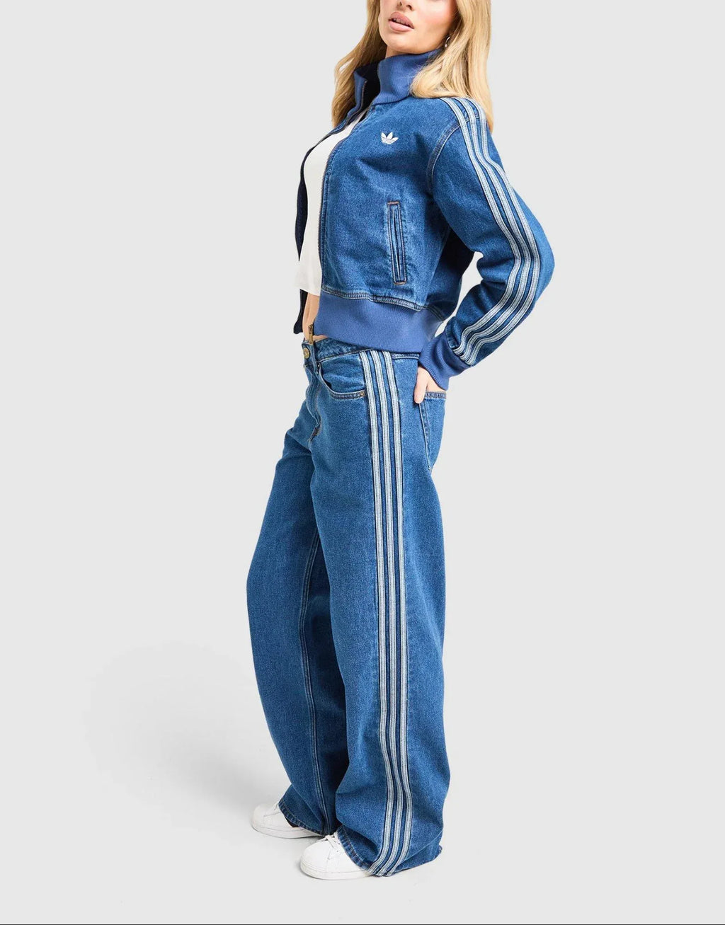 adidas Originals Denim Firebird Track Pants image