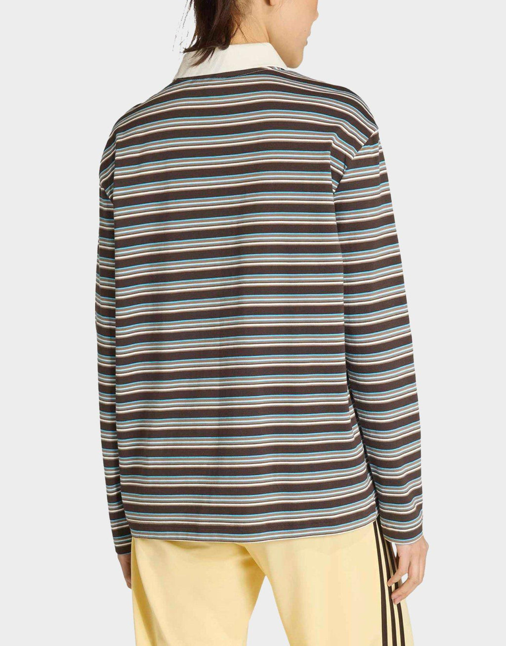 adidas Originals Stripe Long Sleeve Polo Shirt image