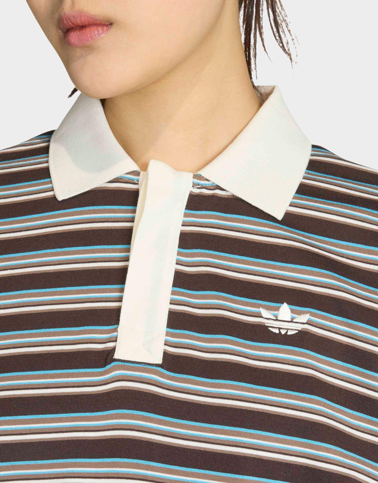 adidas Originals Stripe Long Sleeve Polo Shirt image
