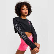 After Dark Tour Cropped Long-Sleeve Running T-Shirt Image 1 - LUZACTIVE - AUSTRALIA