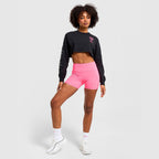 After Dark Tour Cropped Long-Sleeve Running T-Shirt Image 2 - LUZACTIVE - AUSTRALIA
