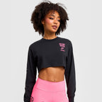 After Dark Tour Cropped Long-Sleeve Running T-Shirt Image 4 - LUZACTIVE - AUSTRALIA