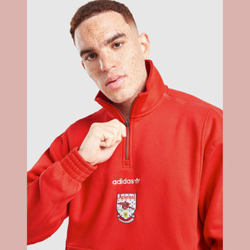 Arsenal FC EQT 1/2 Zip Sweatshirt Image 2 - LUZACTIVE - AUSTRALIA