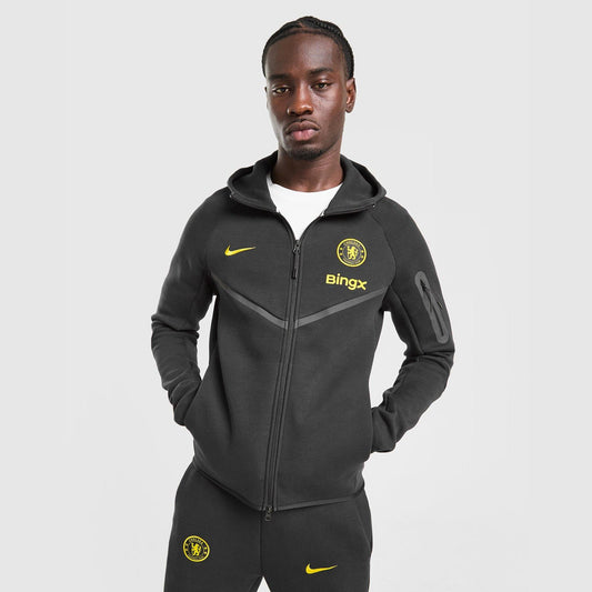 Chelsea FC Tech Fleece Full Zip Hoodie Image 1 - LUZACTIVE - AUSTRALIA
