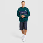Colour Block Crew Sweatshirt Image 3 - LUZACTIVE - AUSTRALIA
